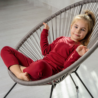Kids' 250 Long Sleeve & Bottom 2-Piece Royal Cherry