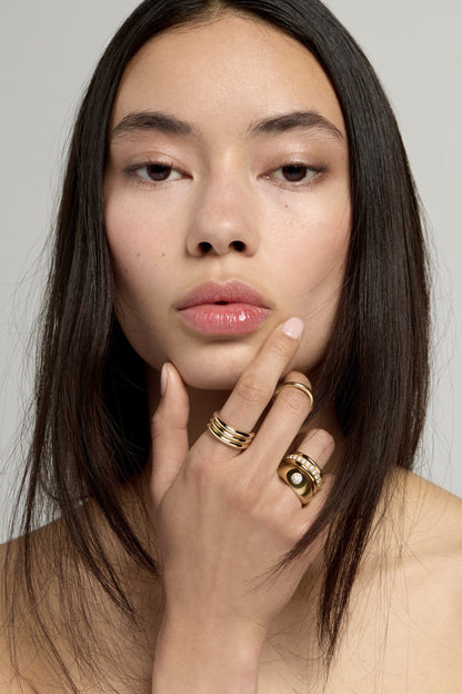 Triple Orielle Ring | Silver or 9K White Gold