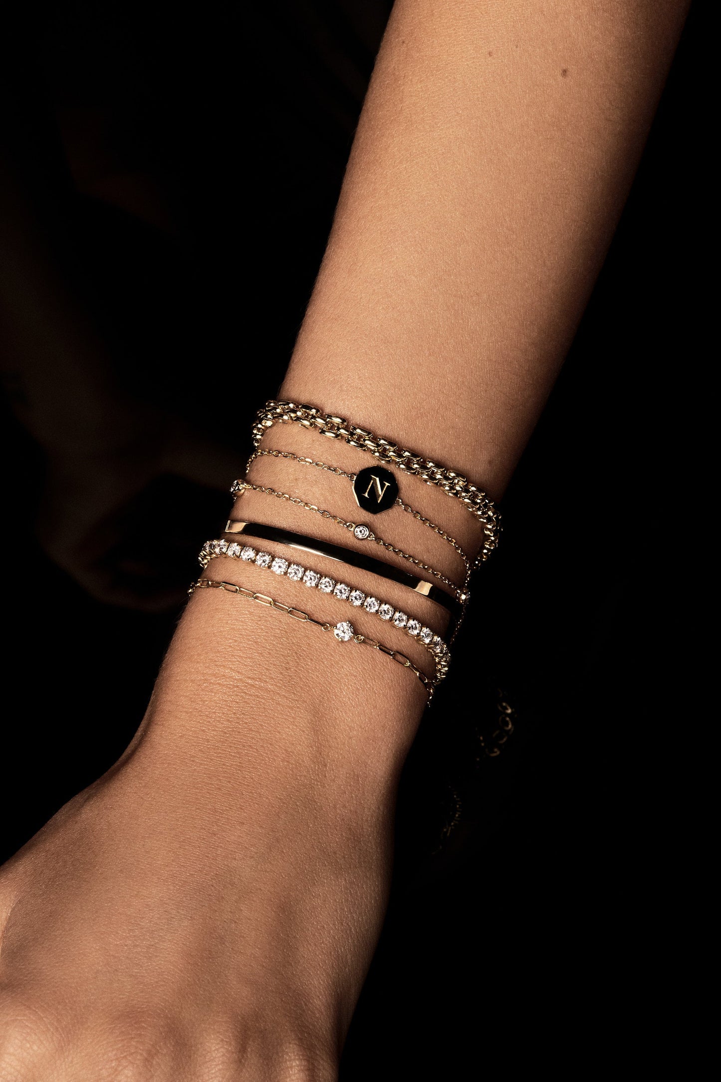 Letter Bracelet | 9K Rose Gold