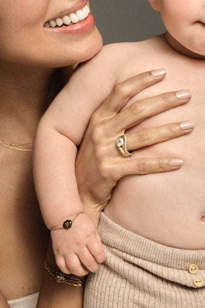 Baby Letter Bracelet | 9K Yellow Gold