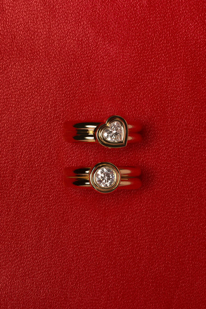 Roma Round Diamond Ring | 18K White Gold