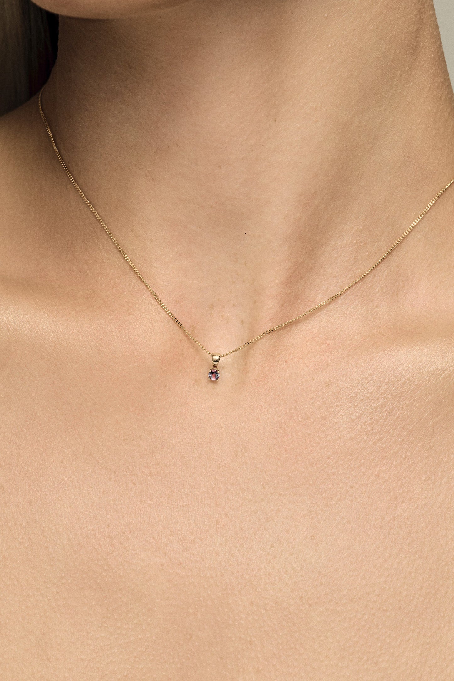 Birthstone Pendant | 9K Rose Gold