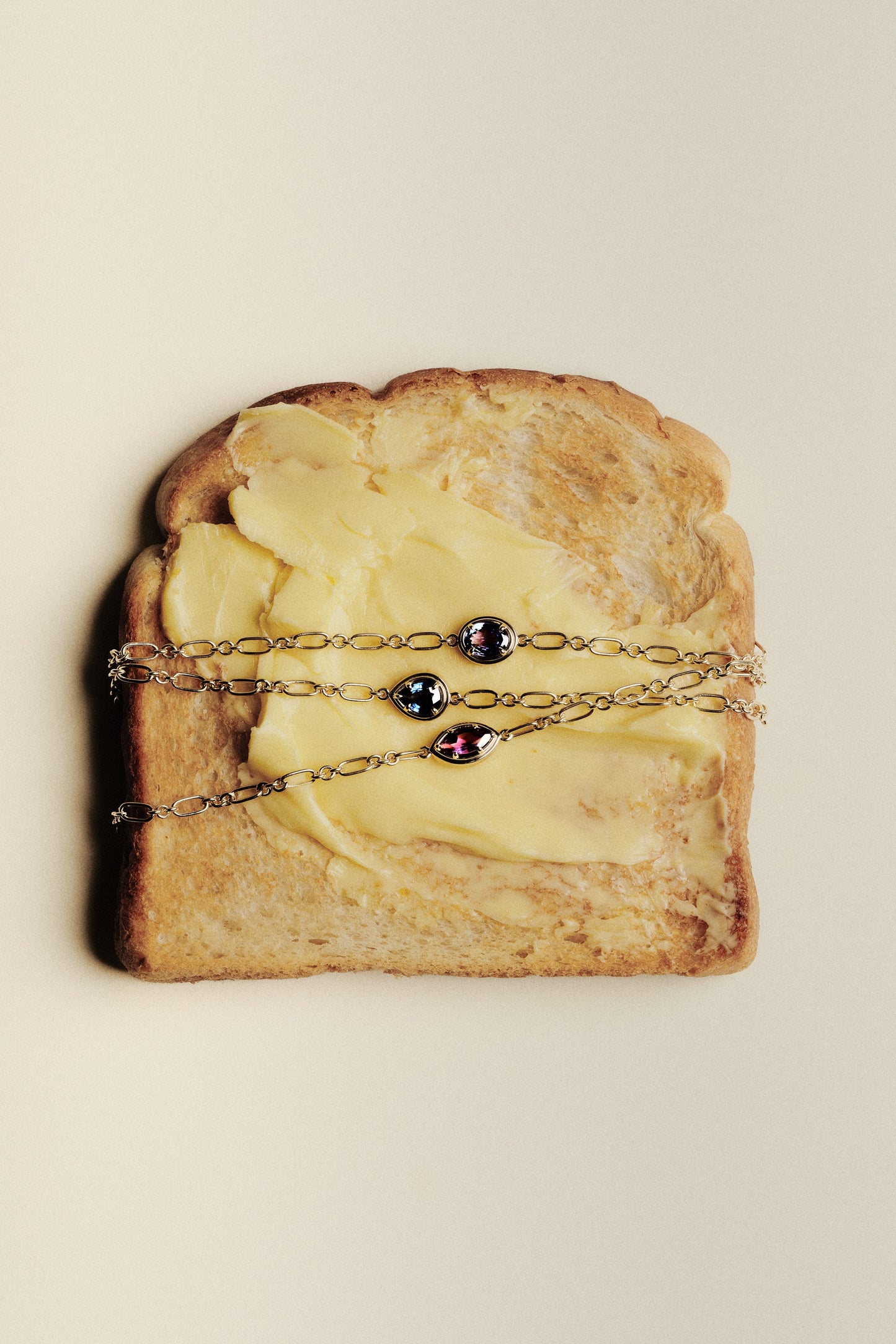 Roma Oval Gemstone Bracelet | White Gold