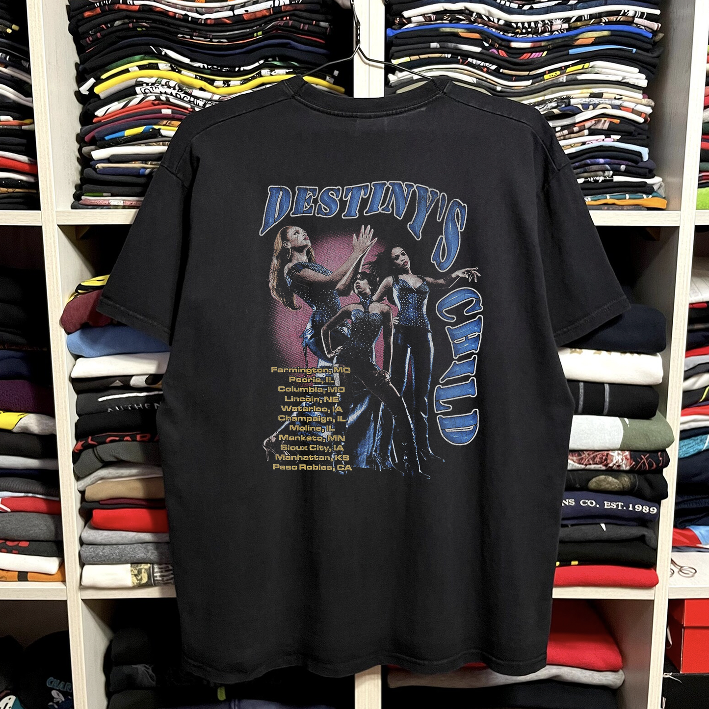 Rare Destiny's Child Say My Name Tour Washed Black Tee
