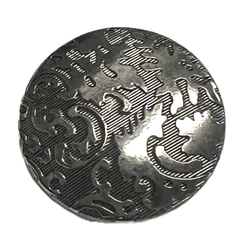 Poly Button-Antique Silver