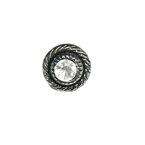 Rhinestone Antique Silver