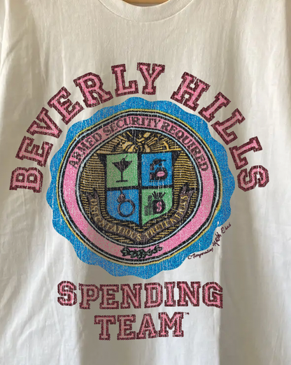 Beverly Hills Spending Team Washed White Tee