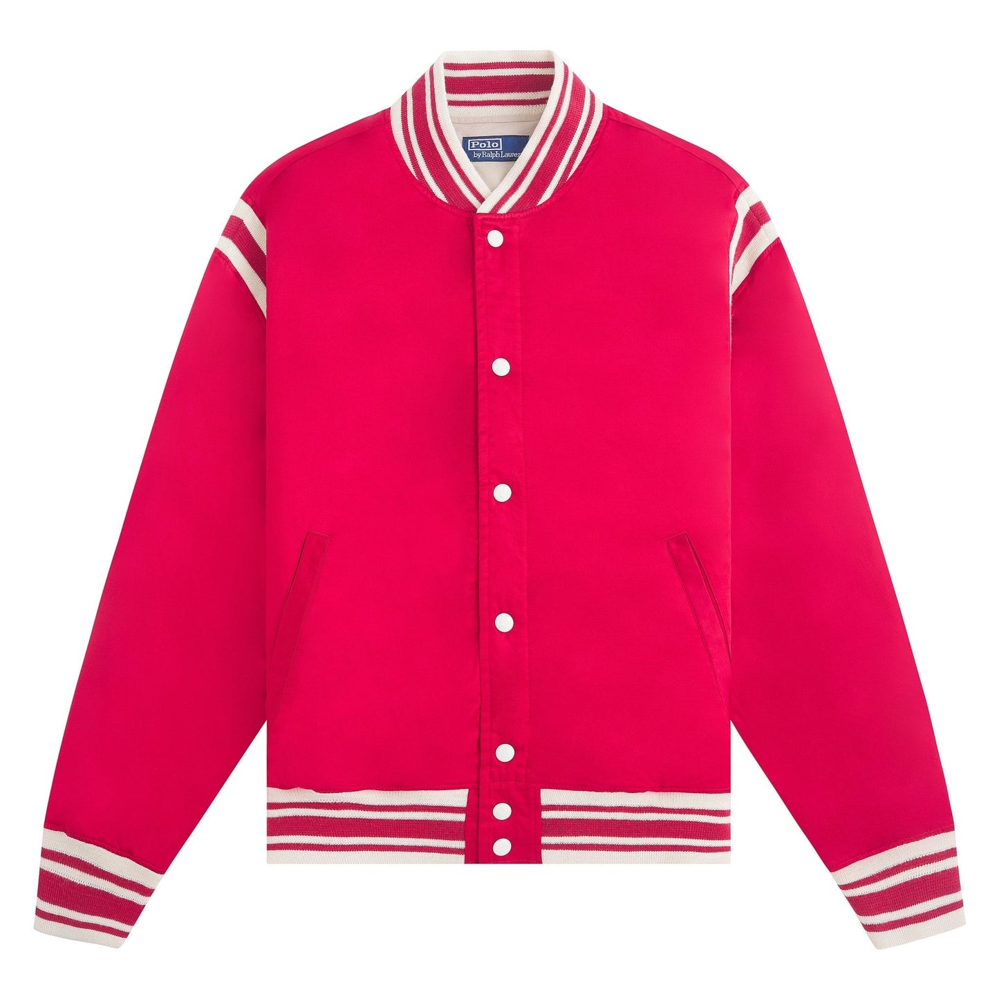 Satin Varsity Jacket | Ralph Red