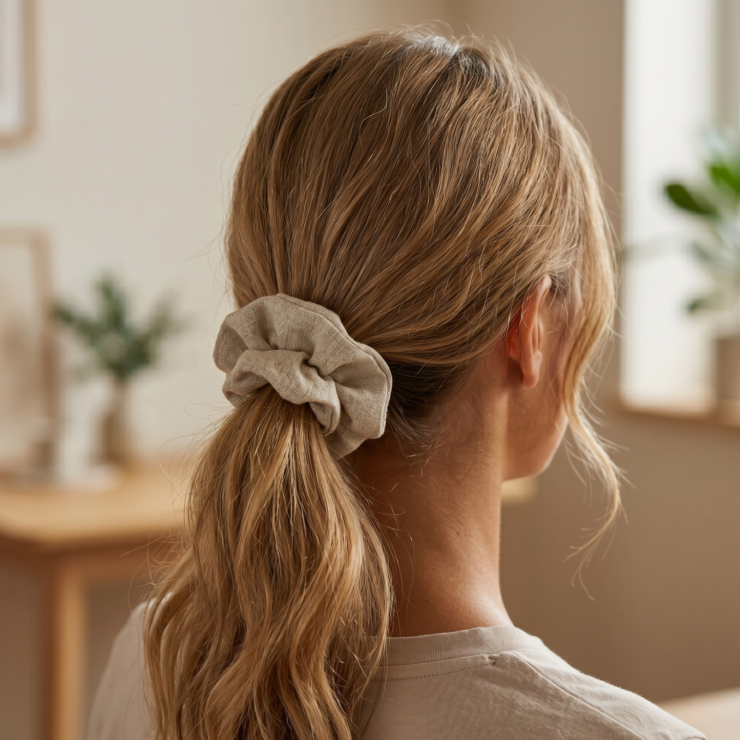Linen Hair Scrunchie
