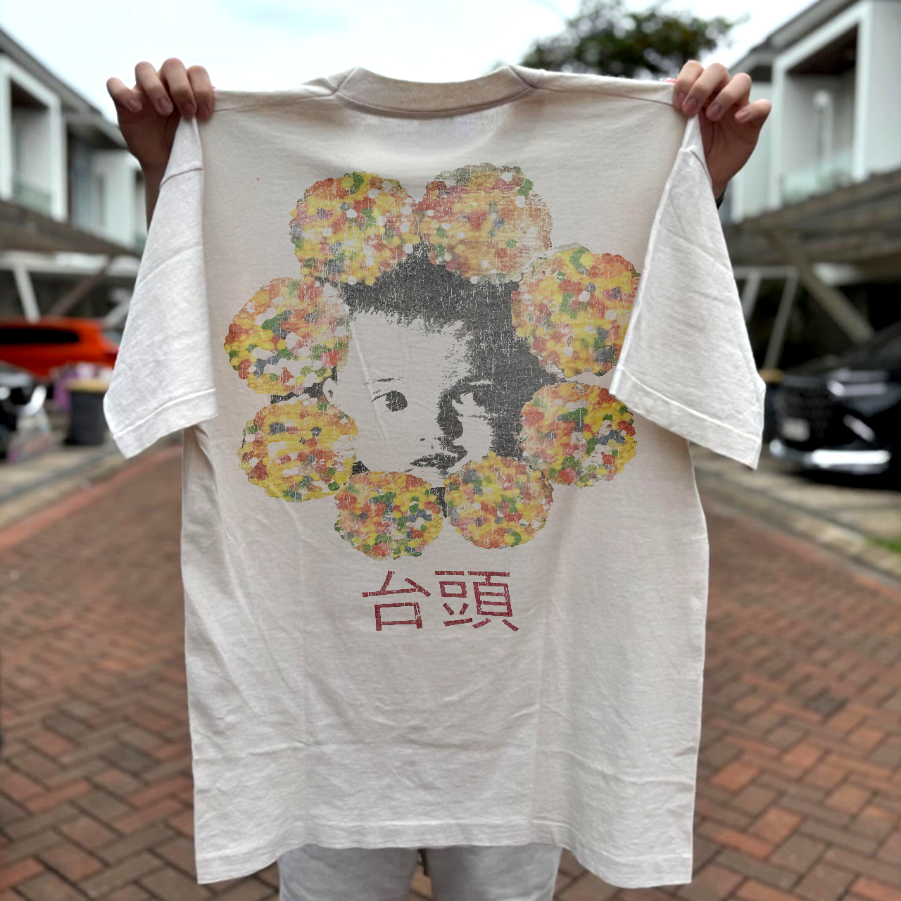 1994 Radiohead 'Hong Kong' Honey Pablo Ultra Rare Washed White T-Shirt