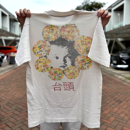 1994 Radiohead 'Hong Kong' Honey Pablo Ultra Rare Washed White T-Shirt