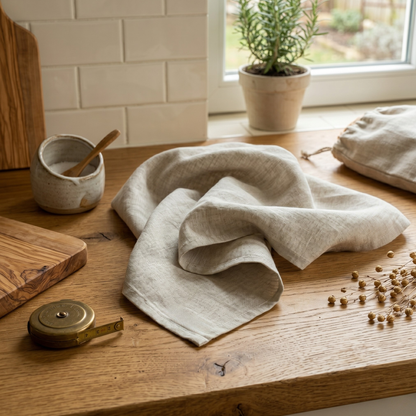 Linen Dish Towel Square