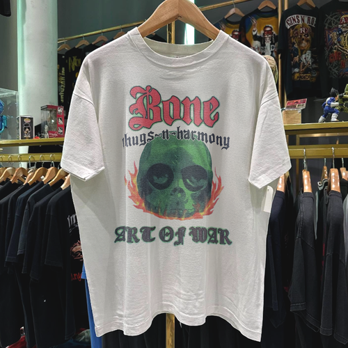 1997 Bone Thugs N Harmony 'Art Of War' Rare Washed White Rap Tee