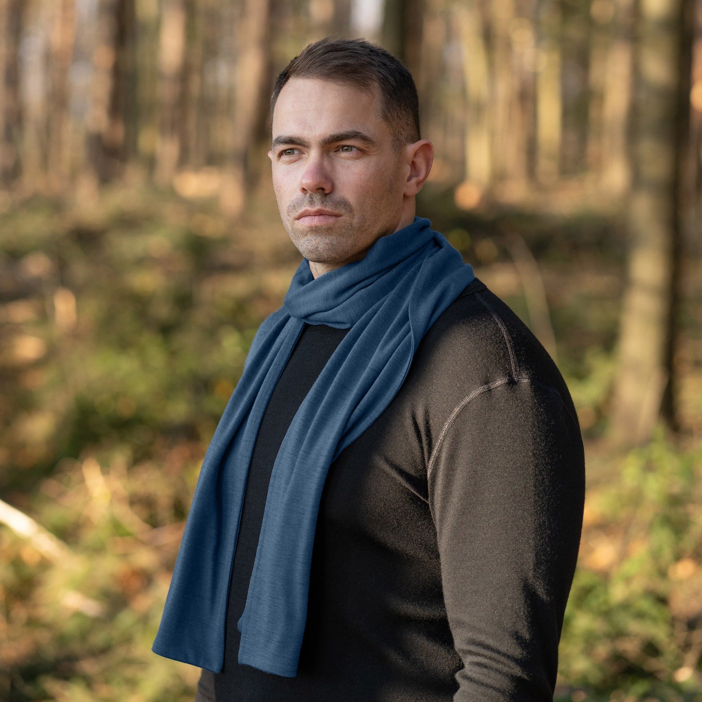 Men's Merino Scarf Denim