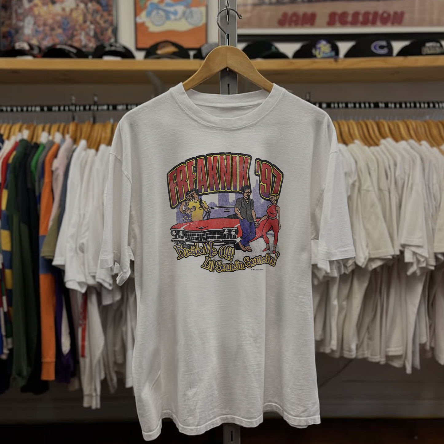1997 Freaknik Washed White Tee