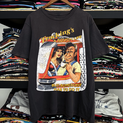 Trucking Washed Black Tee