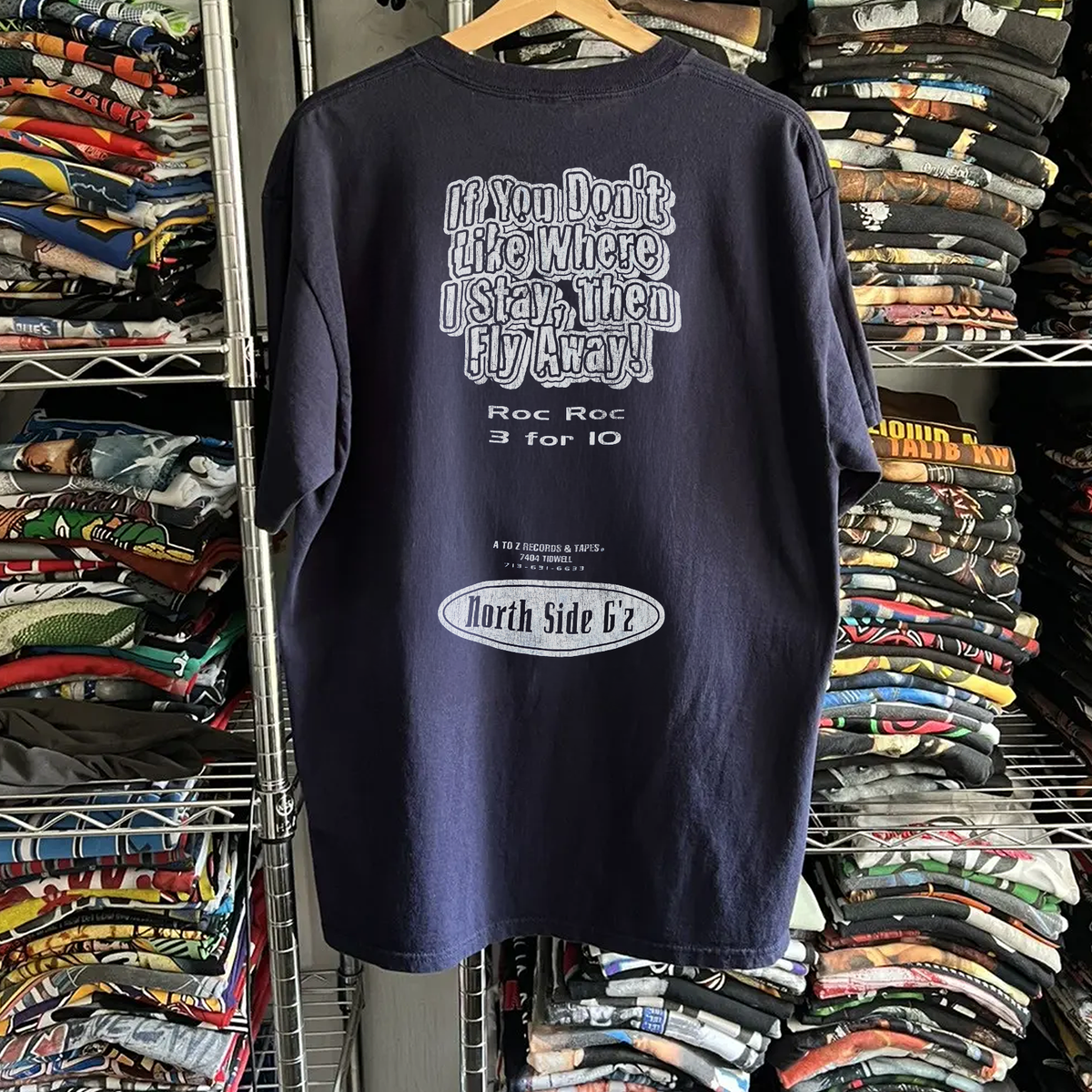 90s Swishahouse Washed Navy Tee