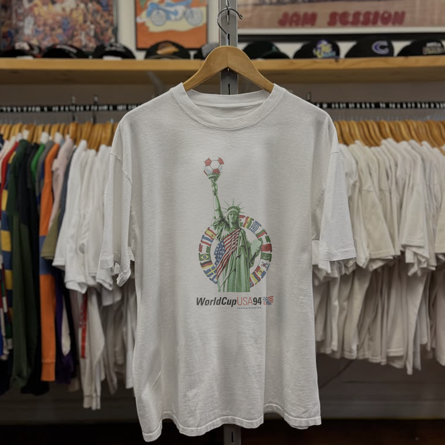 1994 USA World Cup Liberty Washed White Tee